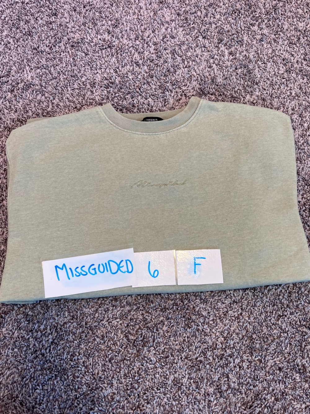 Missguided Sage Green' Crewneck Sweatshirt